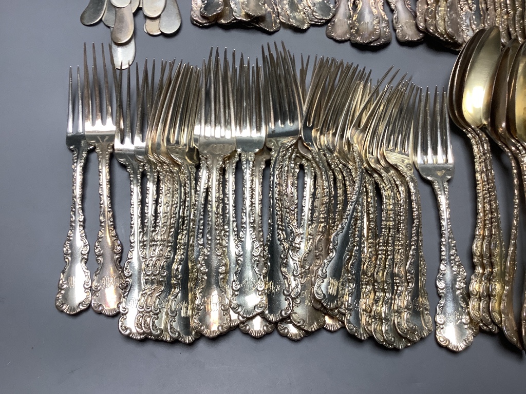 A matched part canteen of Canadian sterling cutlery, comprising one hundred and twenty items